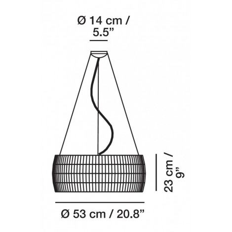 CARPYEN ISAMU Lámpara colgante perla Ø53 cm