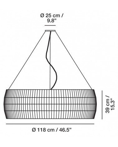 CARPYEN ISAMU Lámpara colgante perla Ø118 cm