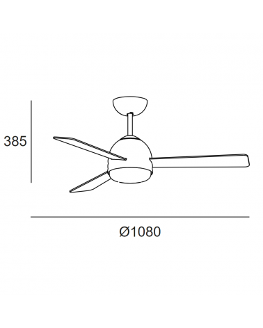 FORLIGHT KAI Ventilador de techo blanco