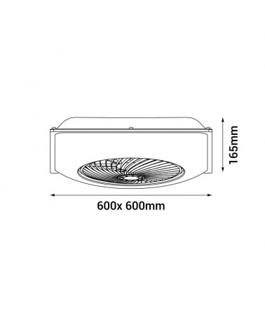 SULION UFO ARMSTRONG Ventilador de techo blanco empotrable