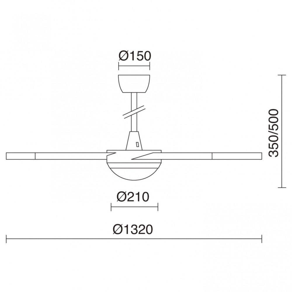 Ventilador con luz Nick - Exo Lighting 