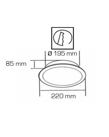 INCOLAMP LED Empotrable blanco 24W 3000K