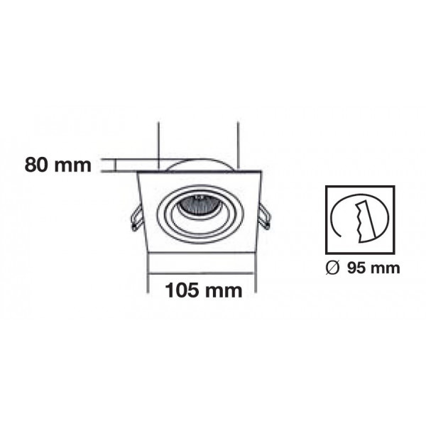 INCOLAMP EMPOTRABLE LED 10W 3000K-4000K-6000K 900lm