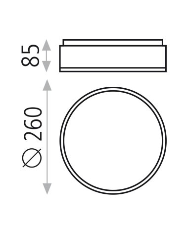 ACB DINS 260 E27 Plafón Blanco