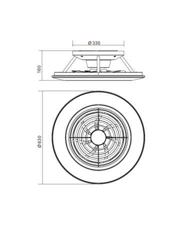 MANTRA ALISIO Plafón Ventilador Blanco