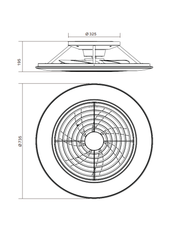 MANTRA ALISIO XL Plafón Ventilador Blanco