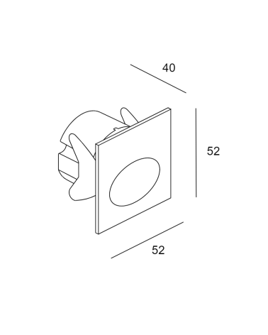 LEDSC4 BAT Square Oval Marrón 2700K