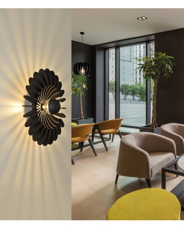 ACB ROSA DEL DESIERTO APLIQUE/PLAFÓN NEGRO Ø60