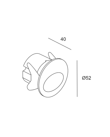 LEDSC4 BAT Round Oval Marrón 2700K