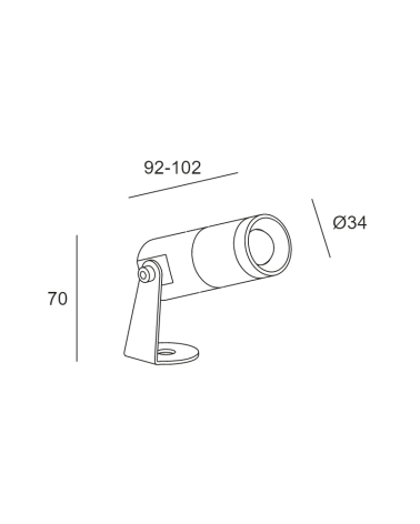 LEDSC4 ZOOM 3,8W Proyector 2700K