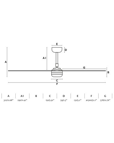 FARO PUNT M DC LED Ventilador de techo con luz blanco/madera clara