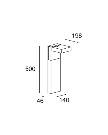 LEDSC4 Modis Bollard Opal 500 Gris Urbano