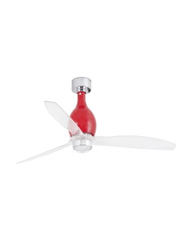 FARO MINI ETERFAN M DC LED Ventilador de techo rojo brillo