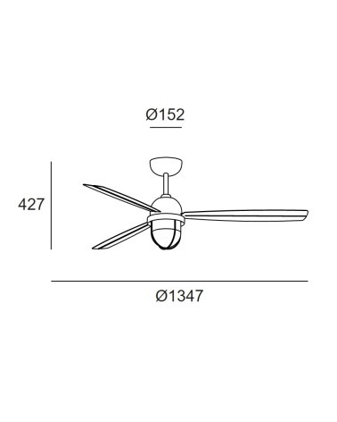 FORLIGHT MARINER Ventilador de Techo Níquel Satinado