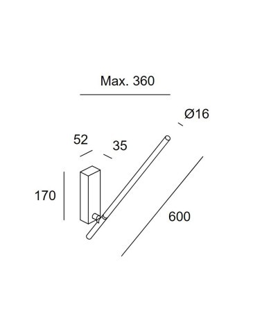 LEDSC4 TUBS Aplique Orientable