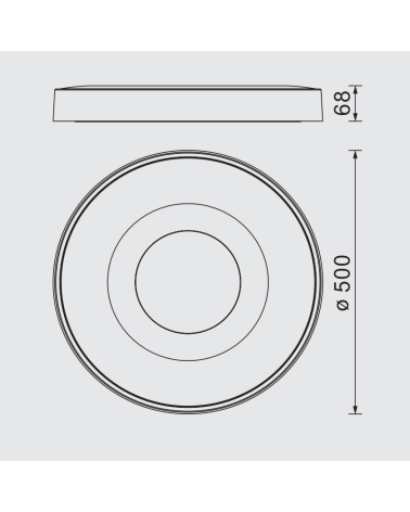 MANTRA COIN 500 Plafón Blanco CCT