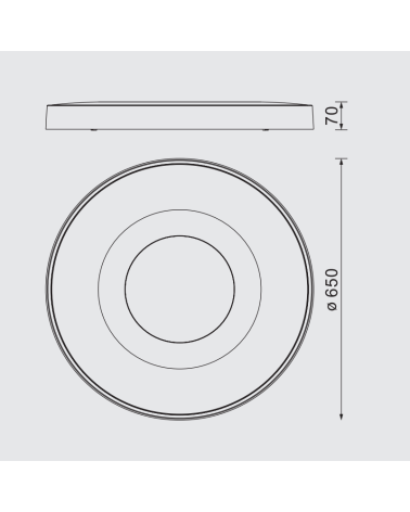 MANTRA COIN 650 Plafón Blanco CCT