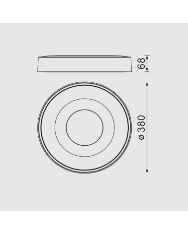 MANTRA COIN 380 Plafón Madera CCT