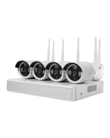 ATMOSS KIT 4 CAMARAS SEGURIDAD WIFI 4 CANALES 1080P POE 1TB HDD