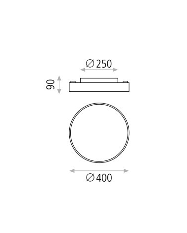 ACB LISBOA 400 TRIAC Plafón Blanco 3000K