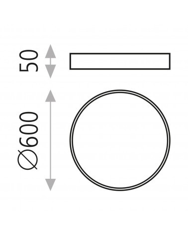 ACB LONDON 600 Plafón Blanco 3000K