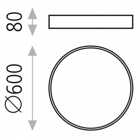 ACB MINSK 600 DALI/PUSH Plafón Blanco 3000K