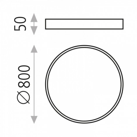 ACB LONDON 800 Plafón Negro 4000K