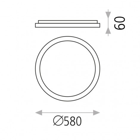 ACB GRACE 580 Plafón Negro 2700K-3000K