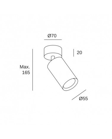 FORLIGHT ERA Aplique proyector blanco