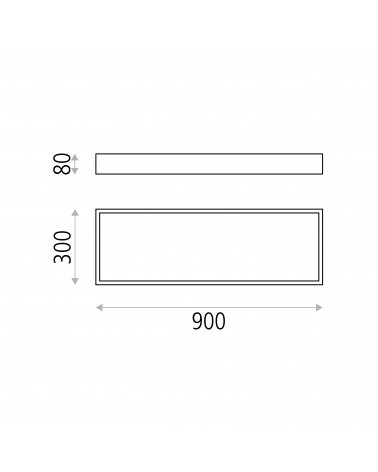 ACB MUNICH 900 Plafón Negro CCT