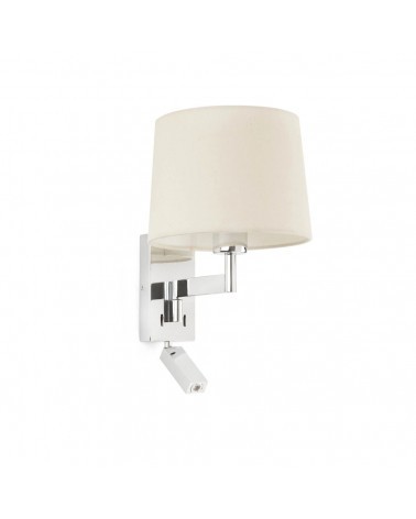 FARO ARTIS Aplique con lector cromo/beige