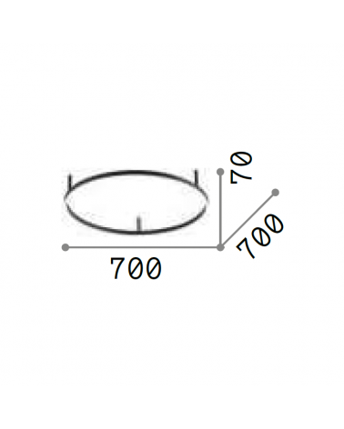 IDEAL LUX ORACLE SLIM PLAFÓN DE TECHO NEGRO Ø70