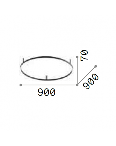 IDEAL LUX ORACLE SLIM PLAFÓN DE TECHO NEGRO Ø90