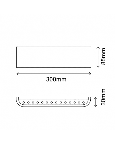 SULION KLEE LED aplique aluminio brocheado 16W