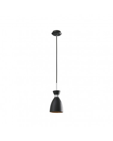 FARO RETRO COLGANTE NEGRO/COBRE