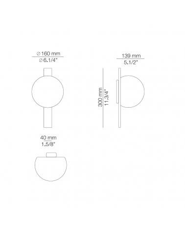 ESTILUZ CIRC A-3720X Aplique Base Negro