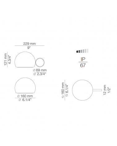 ESTILUZ CIRC M-3726 IP67 Lámpara Portátil Negro