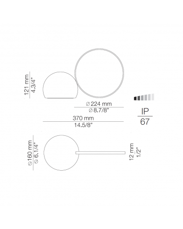 ESTILUZ CIRC M-3727 IP67 Lámpara Portátil Óxido