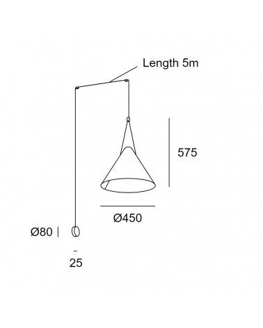 LEDSC4 SUPER ATTIC Aplique Negro