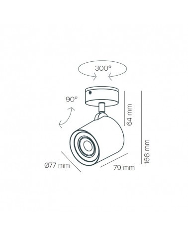 MILAN KRONN GU10 Aplique Orientable Cromo