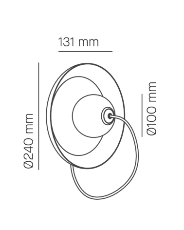 MILAN WIRE 240 Aplique Gris Marengo