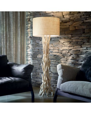 IDEAL LUX DRIFTWOOD Lámpara de pie madera