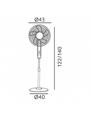 FABRILAMP CACIMBO Ventilador de pie blanco