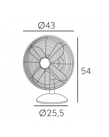 FABRILAMP PALI Ventilador de sobremesa cromo