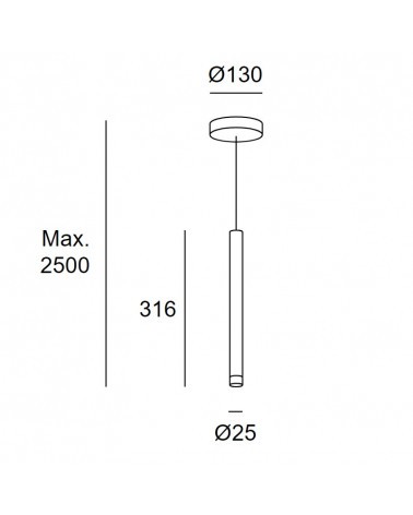 LEDSC4 CANDLE 1 Body Surface Colgante Latón