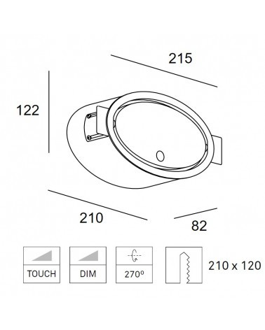 LEDSC4 ELY Recessed With Touch Blanco