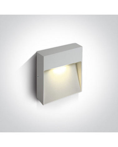 ONE LIGHT Aplique cuadrado blanco LED 9W