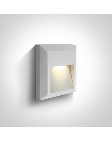 ONE LIGHT Aplique cuadrado blanco LED 2W