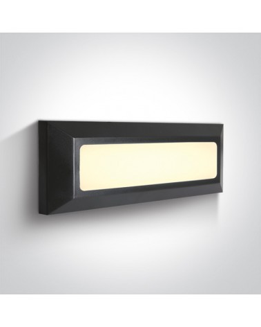 ONE LIGHT Aplique rectangular antracita LED 3,5W