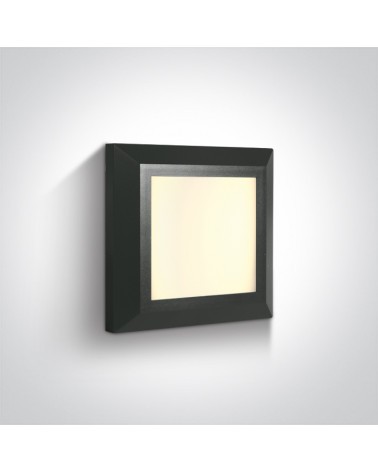 ONE LIGHT Aplique cuadrado antracita LED 3,5W